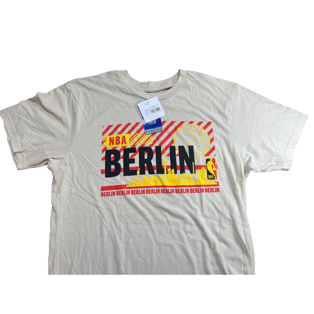 Sportiqe NBA Berlin Graphic T-Shirt Ivory Mens Large New NWT Basketball Tee - Picture 3 of 5